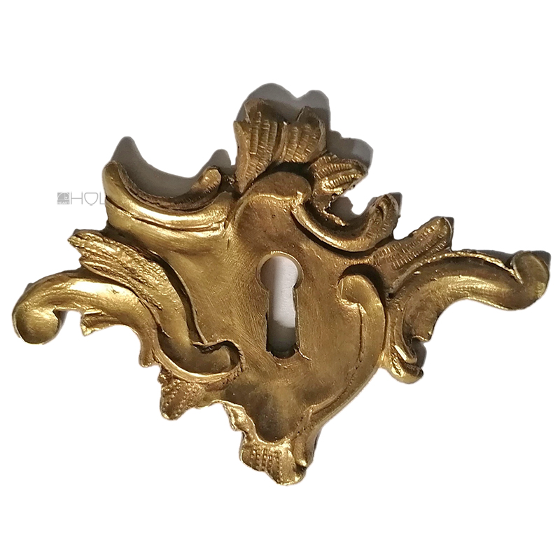 Großes Möbel Bronze Schlüsselschild antik neo barock 85gr.