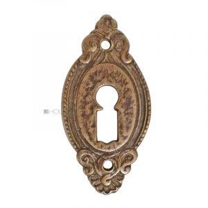 Schlüsselschild antik Tür Schlüsselrosette Neo barock alt oval
