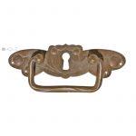 Möbelbeschlag Jugendstil Messing Schubladengriff floral 12cm