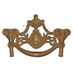 Möbel Bronze Schubladengriff antik Medaillon klassizistisch 14.3cm