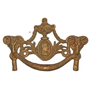 Möbel Bronze Schubladengriff antik Medaillon klassizistisch 14.3cm