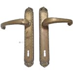 Drückergarnitur antik repro Türdrücker Messing Frankreich 110mm