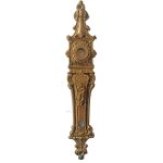 Langschild antik Gründerzeit alt prächtig Türdrücker Nachtriegel 16.2mm 78