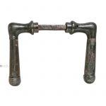 Türklinken alt Art Deco Eisen Horn Türdrücker 18mm 8.7er Vk