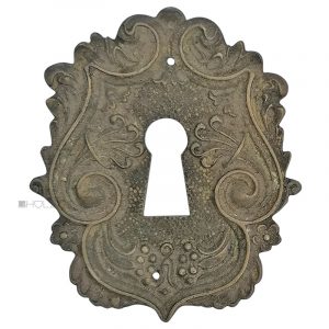 Möbel Bronze Schlüsselschild antik neo barock alt Schlüsselrosette 56x66