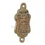 Schlüsselschild antik Satyr Schlüsselrosette Messing alt Tür