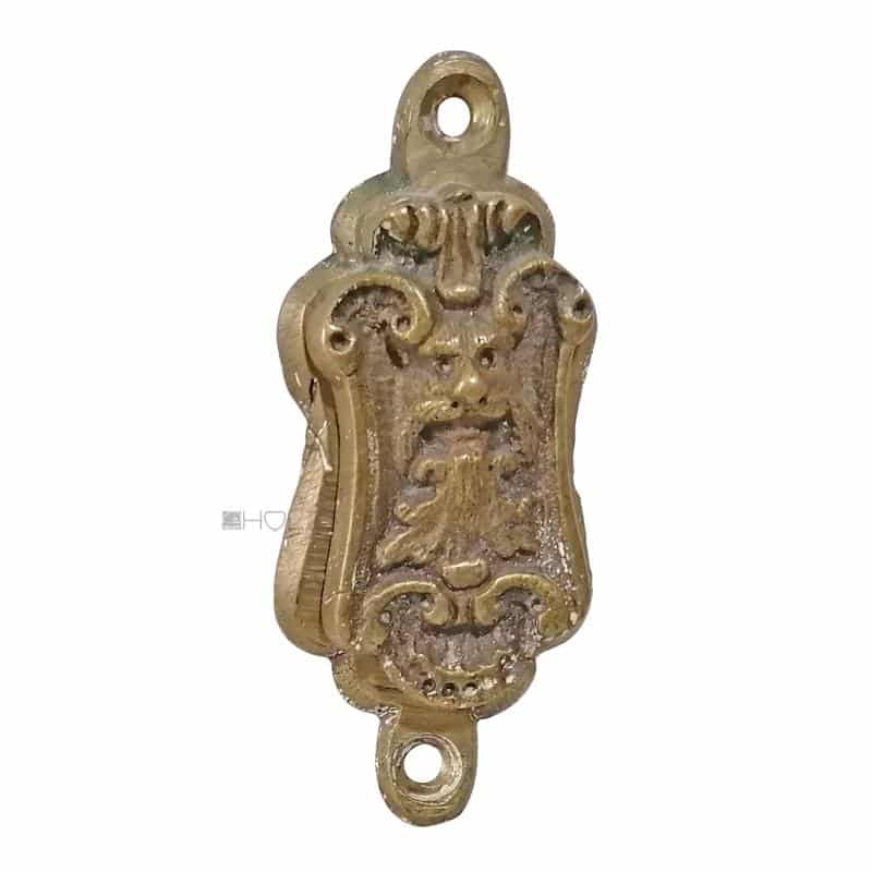 Schlüsselschild antik Satyr Schlüsselrosette Messing alt Tür