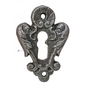 Schlüsselrosette antik neo barock Eisen Schlüsselschild alt