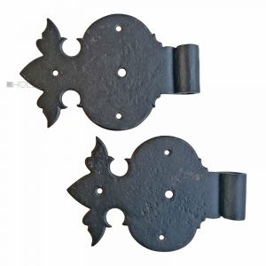 Tür Zierbänder schwarz Schippenbänder alt 11er Dorn 11cm