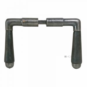 Türdrücker 1920er alt Art Deco Jugendstil Eisen Ebenholz 18.5mm 8er Vk