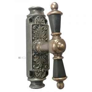 Fenstergetriebe Basküle antik Muschel Fensterolive Kugel vernickelt