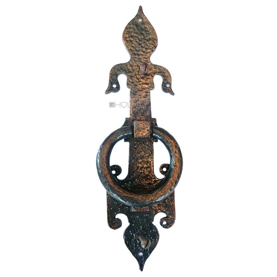 Türklopfer Ring Eisen verkupfert groß rustikal 30.5cm