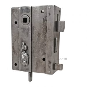 Kastenschloss antik Stahl Eichel alt Türdrücker Tür links 55/10/80