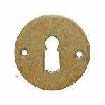 Bauhaus Schlüsselrosette alt Messing Tür Schlüsselschild 48mm