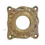 Drückerrosette antik Tür Rosette Türklinke Kranz Messing alt 17mm