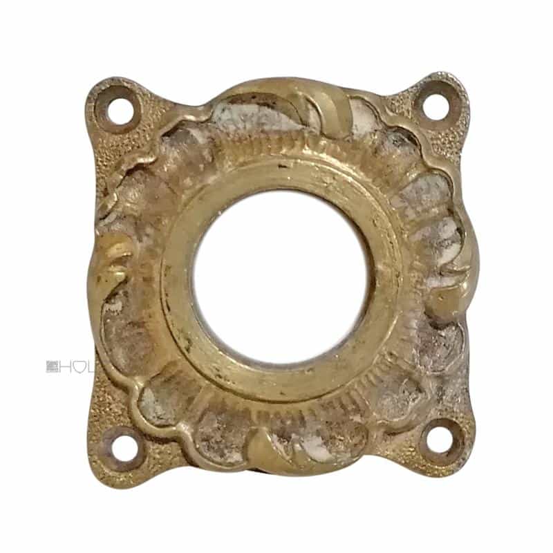 Drückerrosette antik Tür Rosette Türklinke Kranz Messing alt 17mm