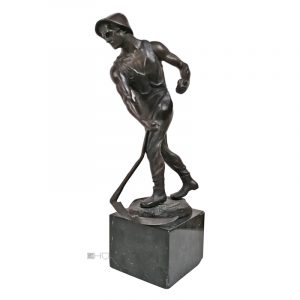 Bronzefigur Iffland Gärtner Sensenmann Bauer 39cm 5,6kg