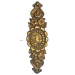 Schrank Möbel Beschlag antik Schlüsselschild Bronze floral 19cm