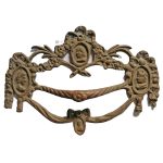 Schubladengriff Bronze Möbel antik groß Medaillons 16.5cm