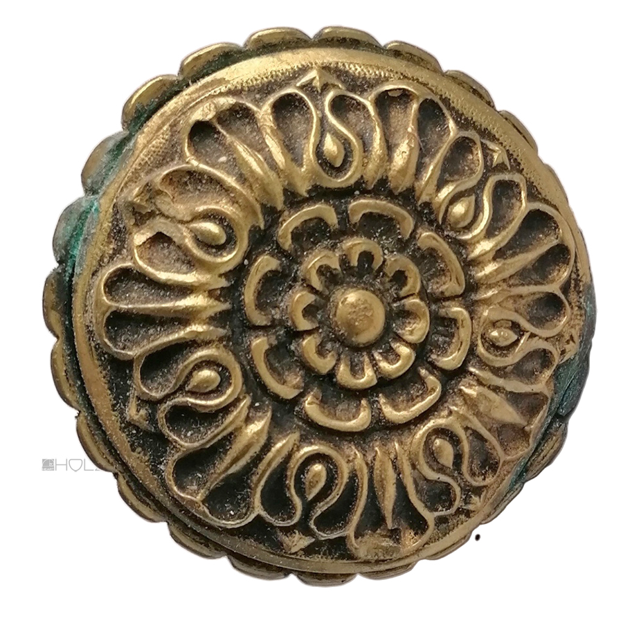 Türknauf antik Fensterknauf groß Blüte alt 400gr. 67mm