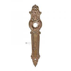 Langschild antik Gründerzeit alt Türdrücker 17.6mm 83