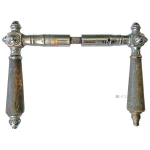 Türdrücker antik Jugendstil Würfel vernickelt alt 15.3mm 8er Vk