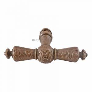 Prächtige Fensterolive antik Kugel Fenstergriff alt 104mm