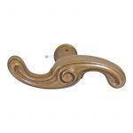 Jugendstil Fensterolive alt Wirbel Messing Fenstergriff 101mm