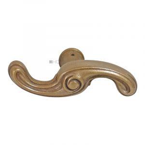 Jugendstil Fensterolive alt Wirbel Messing Fenstergriff 101mm