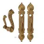 Drückergarnitur Jugendstil Distel Türklinken alt 74mm antik 8er Vk