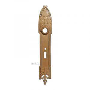 Langschild Jugendstil antik alt Mohn Türklinke 17.6mm 83