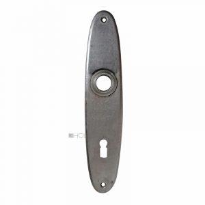 Tür Langschild Stahl oval 1920 Art Deco Türdrücker 17.1mm 72