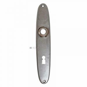 Tür Langschild Stahl oval 1920 Art Deco Türdrücker 14,3mm 72