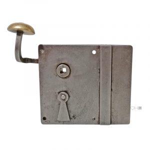 Kastenschloss Türschloss antik Knebeldrücker alt links 62/8.5/60