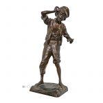 Paul Ludwig Kowalczewski Bronze Figur Junge mit Pfeife 23cm
