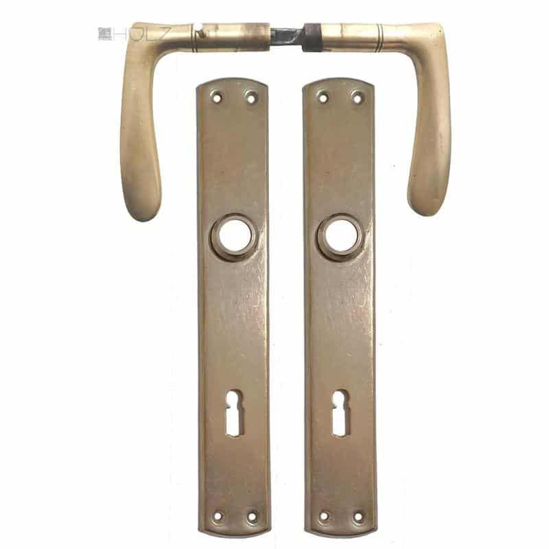 Drückergarnitur 1920er halbrund Türklinken Jugendstil 8er Vk 78 Drückergarnitur 1920er halbrund Türklinken Jugendstil 8er Vk 78