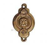 Schlüsselschild alt antik prächtig Tür Messing Gründerzeit