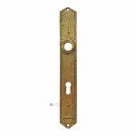 Langschild Jugendstil alt spitz Türdrücker 16mm 72