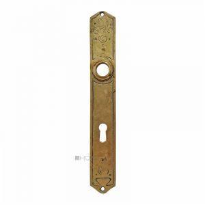Langschild Jugendstil alt spitz Türdrücker 16mm 72