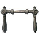 Türdrücker Kastenschloss antik neo gotik Türklinken alt 18.8mm 9er Vk