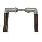 Bauhaus Türdrücker Alu Türklinken alt 1920er 17.6mm 8er Vk