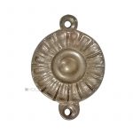 Rosette Tür Nachtriegel Sperrriegel Blende antik alt Strahlen 29mm