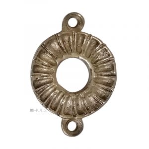 Rosette Tür Nachtriegel Sperrriegel antik Messing alt Strahlen 28mm