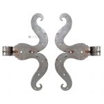 S-Bänder antik alt Paar handgeschmiedete Türbänder 18er Dorn 32cm