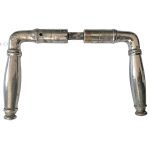 Türdrücker alt Jugendstil Avantgarde Tonne vernickelt 17.5mm 8er Vk