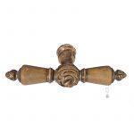 Basküle Fensterolive Blüte antik Fenstergriff Horn 9er Rund alt