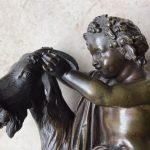 Bronze Figur Bacchus Ziege Clodion 23cm 2,4kg