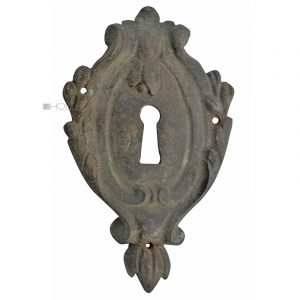 Großes Möbel Schlüsselschild antik Bronze neo barock alt 58x96