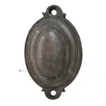 Große Jugendstil Schlüsselschild Schlüsselrosette alt oval 68mm