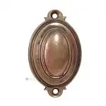 Große Jugendstil Schlüsselschild Schlüsselrosette alt oval 68mm